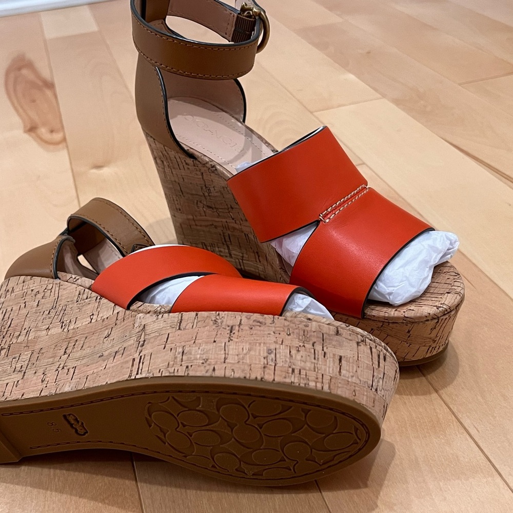 COACH Brand new Cork Sandals 8.5